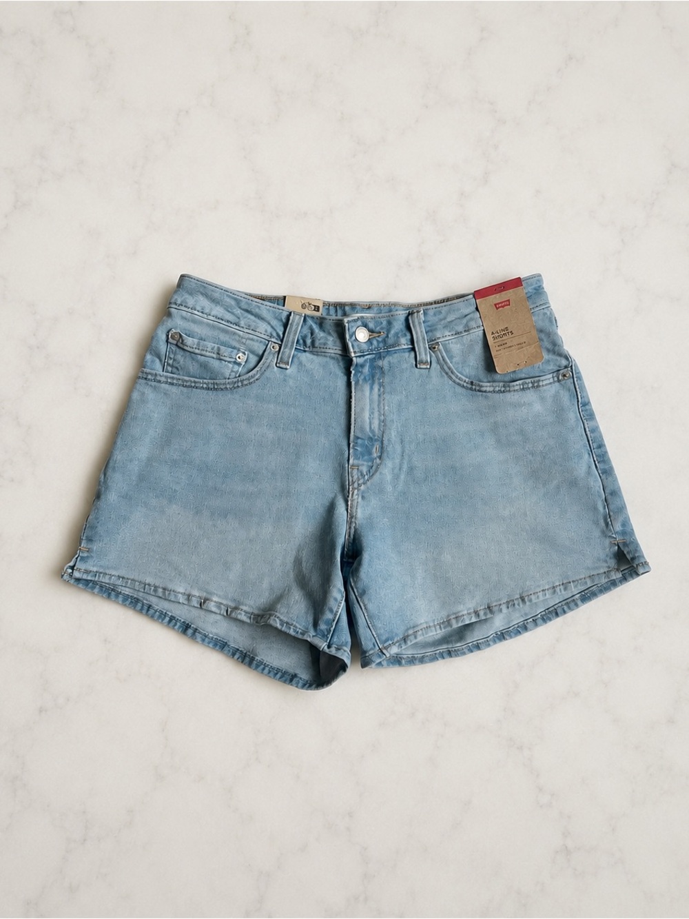 Levi’s A-Line Denim Shorts Light Wash Size 30 NWT
